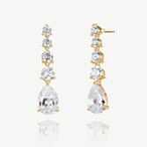 Photograph: Ivory and Co Porto Gold Crystal Drop Earrings