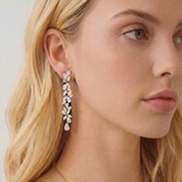 Photograph: Ivory and Co Shaftesbury Gold Crystal Cluster Earrings