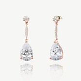 Photograph: Ivory and Co Tetbury Rose Gold Crystal Drop Earrings