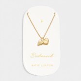 Fotografia: Katie Loxton Colar com pingente nupcial dourado «Dama de Honra»