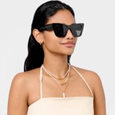 Zdjęcie: Katie Loxton Okulary przeciwsłoneczne typu „cat eye” w kolorze czarnym z wzorem szylkretowym