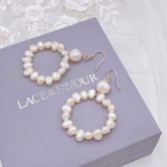 Photograph: Kelara Freshwater Pearl Hoop Earrings