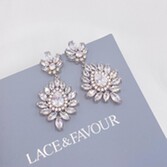 Zdjęcie: Kolczyki typu „żyrandol” z kryształami CZ – model Valencia Sparkling