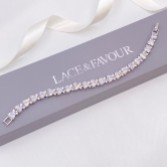 Photograph: Langham CZ Crystal Hearts Wedding Bracelet