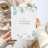 Fotografía: Libro de diseño de bodas de lujo «Eucalyptus» con bordes dorados