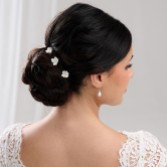 Photograph: Mae Set of 3 Ivory Dainty Ceramic Flower Hair Pins