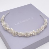 Fotograf: Odette Vintage inspiriert Perle und Diamanten Braut Stirnband