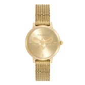Photograph: Olivia Burton Bee 28mm Ultra Slim Gold Mesh Watch