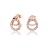 Photograph: Olivia Burton Bejewelled Rose Gold Interlink Drop Stud Earrings