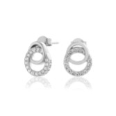 Photograph: Olivia Burton Bejewelled Silver Interlink Drop Stud Earrings