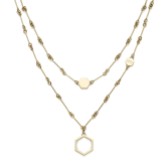 Photograph: Olivia Burton Collier à double chaîne en nid d'abeille plaqué or