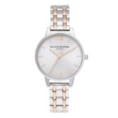 Zdjęcie: Olivia Burton Klasyczny zegarek na bransoletce o szerokości 30 mm w kolorze srebrnym i różowego złota
