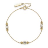 Fotografía: Olivia Burton Pulsera delicada de cristal chapada en oro
