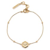 Fotografía: Olivia Burton Pulsera delicada de oro con abeja y panal de Minima