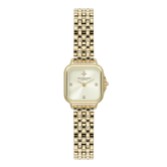 Fotografia: Olivia Burton Relógio de pulso Mini Grosvenor de 20 mm em marfim e dourado