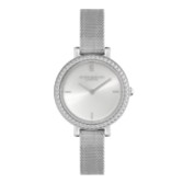 Photograph: Olivia Burton Vintage Bead 30mm Silver Mesh Watch