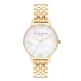 Zdjęcie: Olivia Burton Zegarek na bransolecie z masy perłowej, 30 mm, w kolorze złotym