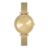 Zdjęcie: Olivia Burton Zegarek w stylu vintage z koralikami, 30 mm, złota siateczka