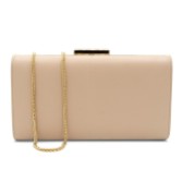 Fotografia: Paradox London Bolsa de mão tipo clutch em imitação de couro Dasha Nude