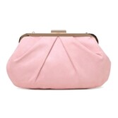Fotograf: Paradox London Deco Blush – Plissierte Clutch aus Wildleder