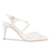 Photograph: Paradox London Flora Ivory Mesh Lace Open Court Shoes