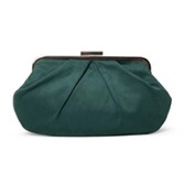 Photograph: Paradox London Pochette plissée en daim vert forêt « Deco »