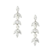 Fotografía: Pendientes de Amalia con zirconitas y perlas