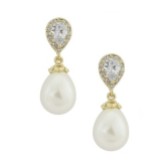 Fotografía: Pendientes de boda con perlas en forma de lágrima Paloma (dorados)