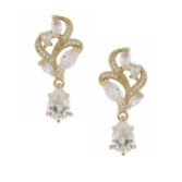Fotografía: Pendientes de boda vintage con cristales engastados (dorados)