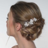Fotografia: Pente de cabelo floral Amaryllis Blush Pearls