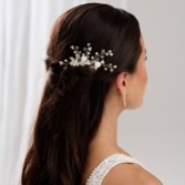 Fotografia: Pente de cabelo floral Dianthus Dainty Gold