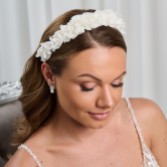 Photograph: Peony Ivory Fabric Flower Headband