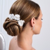 Photograph: Peony Set of 3 Ivory Fabric Flower Pins