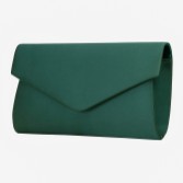 Fotografía: Perfect Bridal Bolso de mano tipo sobre Simone en satén verde