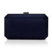 Photograph: Perfect Bridal Ebony Navy Satin Box Clutch Bag