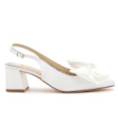 Fotograf: Perfect Bridal Luella Elfenbein Satin Schleife Blockabsatz Slingbacks (Weite Passform)