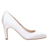 Photograph: Perfect Bridal Parker Dyeable Ivory Satin Classic Bridal Court Shoes