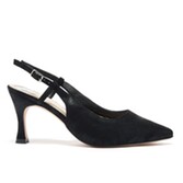 Photograph: Perfect Bridal Patsy Black Pointed Slingback Court Shoes