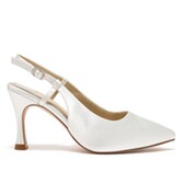 Photograph: Perfect Bridal Patsy Dyeable Ivory Satin Slingback Shoes