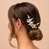 Photograph: Perfect Bridal Set of 3 Ivory and Gold Floral Hair Pins