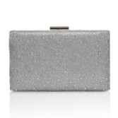 Fotograf: Perfect Bridal Sorrel Silber funkelnde Diamante Box Clutch Tasche