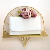 Zdjęcie: Perfect Bridal Torebka kopertówka Evie z satyny w kolorze kości słoniowej, nadająca się do barwienia