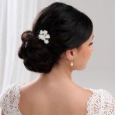 Fotograf: Posy Elfenbein Perle Blumen Braut Haarnadel