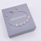 Fotografia: Pulseira ajustável com cristais florais Daisy Silver
