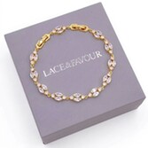 Fotografía: Pulsera de boda Berkeley con delicadas circonitas (dorado)
