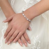 Fotografía: Pulsera de boda de paladio con circonitas (plata)