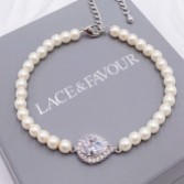 Fotografía: Pulsera de boda Desiree Chic Pearl (plata)