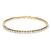 Fotografía: Pulsera tipo tenis Alanna con circonitas simples (dorado)