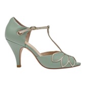 Zdjęcie: Rachel Simpson Buty z paskiem w kształcie litery T, w stylu vintage, z imitacji skóry w kolorze miętowo-mimosa