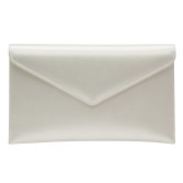 Photograph: Rainbow Club Hattie Dyeable Ivory Satin Envelope Clutch Bag